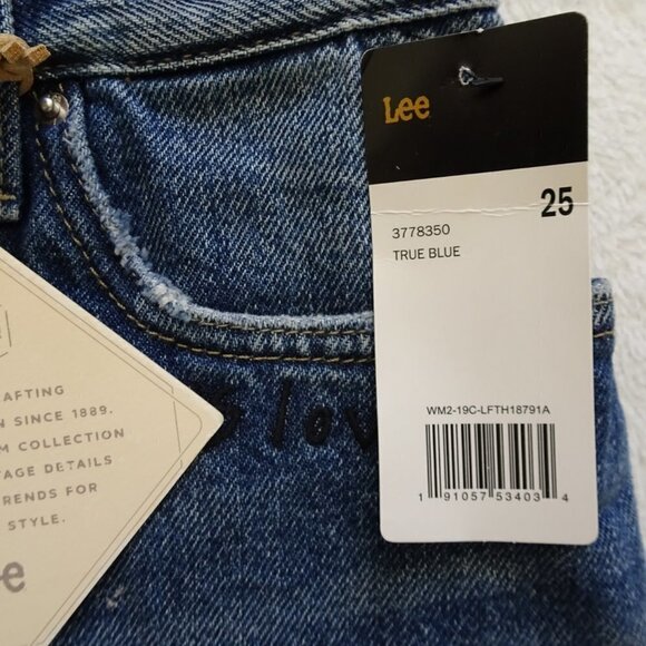 Lee Heart Cut Off Denim Jean Shorts Size 25 High Rise - Picture 6 of 6